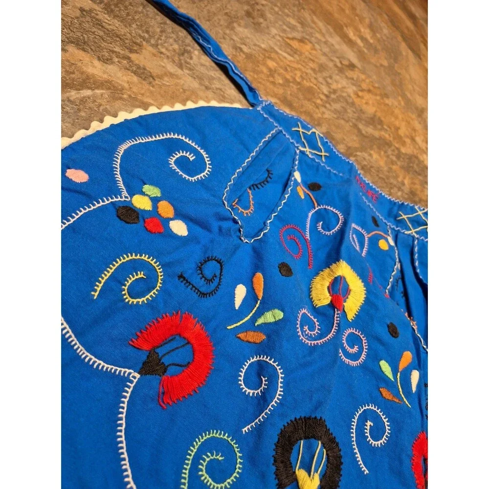 Authentic Apron Portugal Handmade With Pockets Blue And Colorful